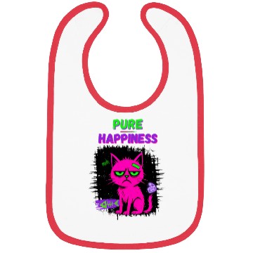 Discover Neon Grumpy Cat – Pure Happiness Graphic Bibs