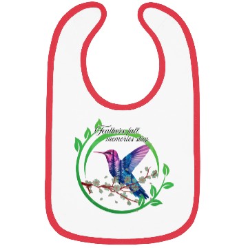 Discover Vibrant Hummingbird and Blossoms Design Bibs