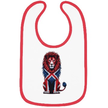 Discover British Lion with Union Jack Flag Bold Art Design Bibs