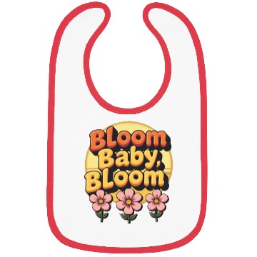 Discover Bloom Baby Bloom Retro Flower Design Bibs
