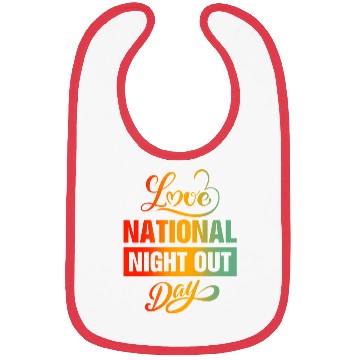 Discover I Love National Night Out Day Bibs