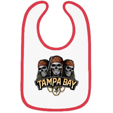 Discover Pirate Skull with Tampa Bay Banner Bibs