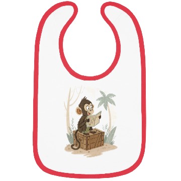 Discover Adventurous Monkey Explorer Design Bibs