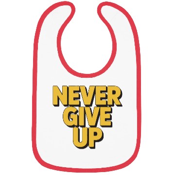 Discover Never Give Up – Motivational Typography Design Bibs