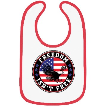Discover Freedom Isn’t Free Eagle US Flag Patriotic Apparel Bibs