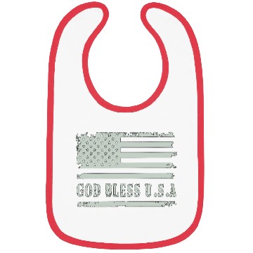 Discover God Bless US American Flag Patriotic Apparel  Bibs