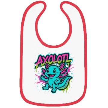 Discover Street Art Style Axolotl Bibs