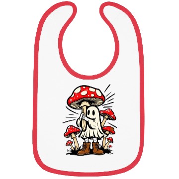 Discover Whimsical Mushroom Ghost Adventure Bibs