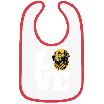 Discover Love Dog Text Design Bibs