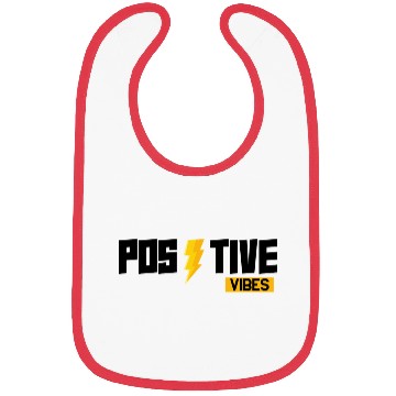 Discover Positive Vibes Only – Motivational Lightning Bolt  Bibs