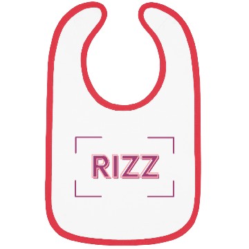 Discover Neon RIZZ Retro Typography Design Bibs
