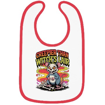 Discover Creepy Mouse with Wicked Eyes Design Bibs
