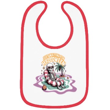 Discover Chill Skeleton Halloween Vibes Bibs