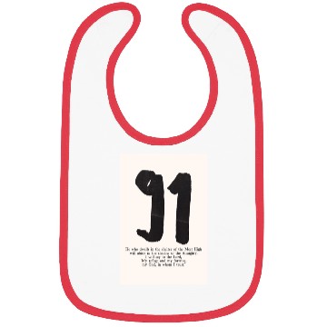 Discover Psalm 91 Minimalist Christian typography poster Bibs
