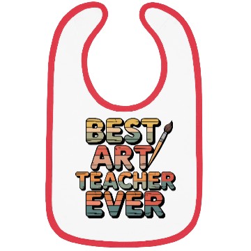 Discover Retro Best Art Teacher Ever  Bibs