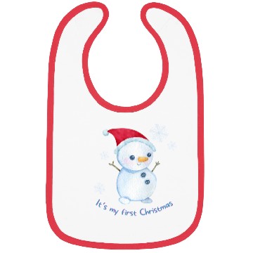 Discover First Christmas Snowman  Bibs