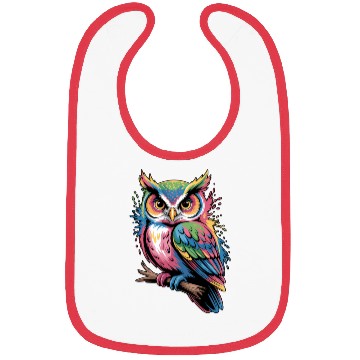 Discover Colorful Owl With Colorful Details Bibs