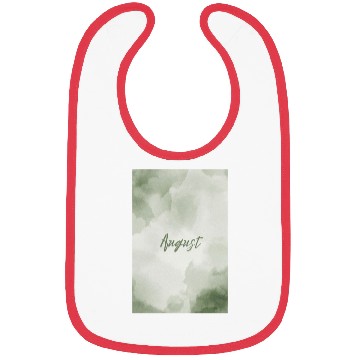 Discover August Watercolor Pastel Typography Bibs
