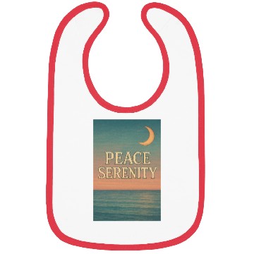 Discover Peace Serenity Vintage Ocean Aesthetic Art Bibs
