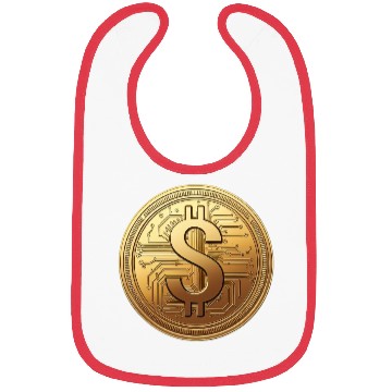 Discover Golden Bitcoin Design Bibs