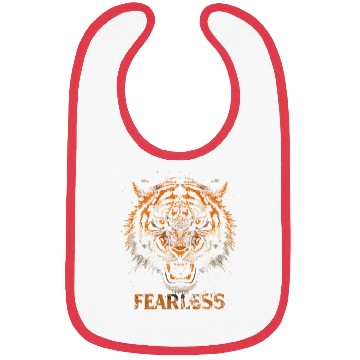Discover Fearless Tiger Expression Design Bibs
