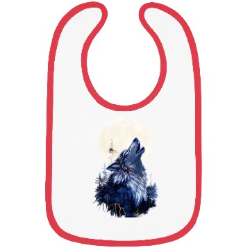 Discover Lunar Howl Forest Mythical Wolf Bibs
