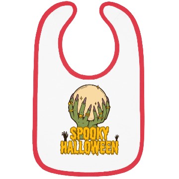 Discover Spooky Halloween Hands Holding Moon Bibs