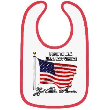 Discover Proud To Be A US Veteran Navy Bibs