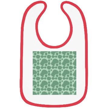 Discover Abstract Leaf Pattern in Mint Green Bibs