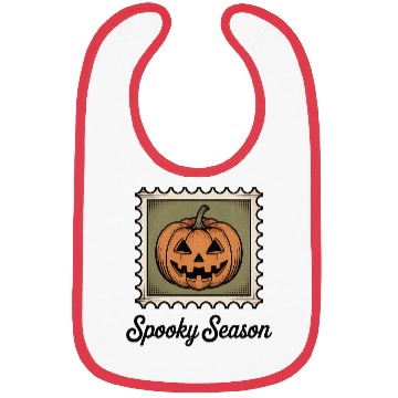 Discover Spooky Season Pumpkin Stamp Design Bibs