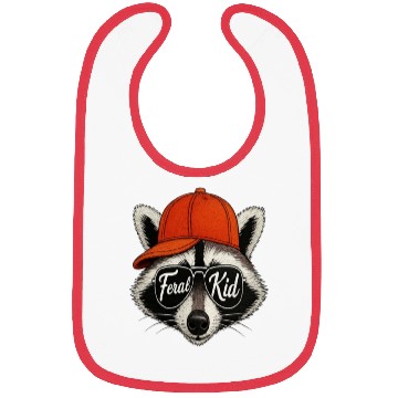 Discover Feral Kid Raccoon Graphic Bibs