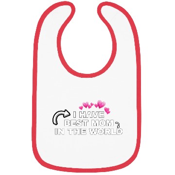 Discover Best Mom Ever with Heart Icons Bibs