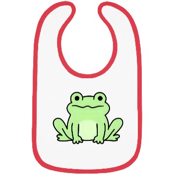 Discover Lime Green Cartoon Frog Design Bibs