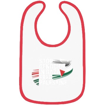 Discover Free Palestine Now – End Genocide in Gaza Bibs
