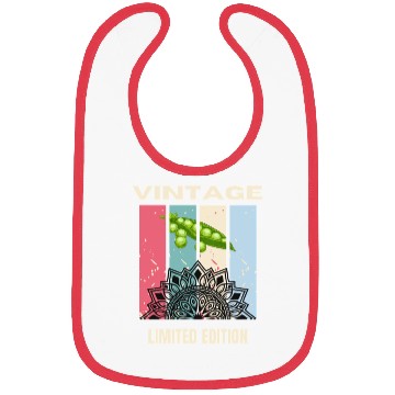 Discover Vintage Lotus and Pea Art Design Bibs