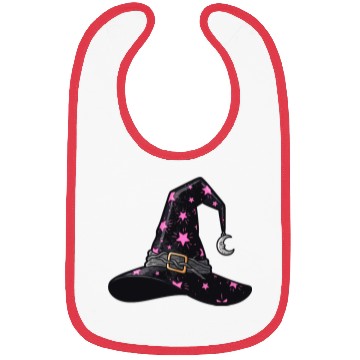 Discover Starry Witch Hat with Moon Charm Bibs