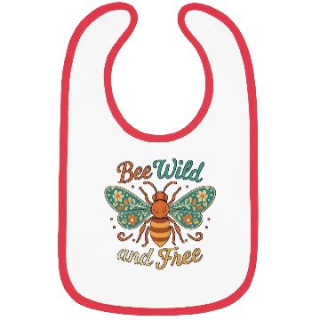 Discover Bee Wild and Free Nature Motif Bibs