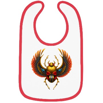 Discover Cyberpunk Pharaonic Scarab with Mechanical Wings Bibs
