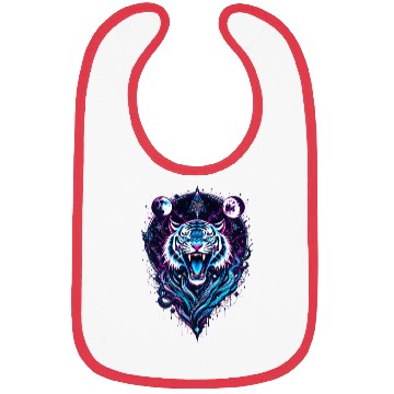 Discover Neon Tribal Tiger Cosmos Design Bibs