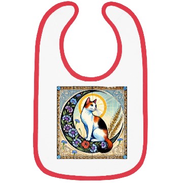 Discover Celestial Calico Cat Art Design Bibs