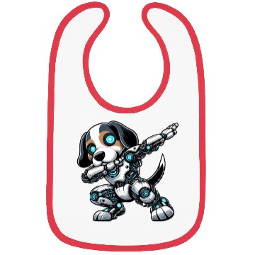 Discover Cool beagle robot astronaut dabbing cartoon Bibs