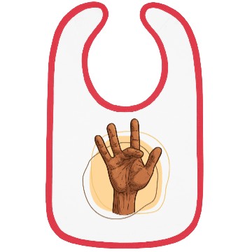 Discover Middle Finger Hand Sign Gesture Illustration Bibs