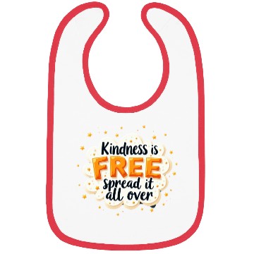 Discover Kindness is Free Inspirational Quote Design Bibs