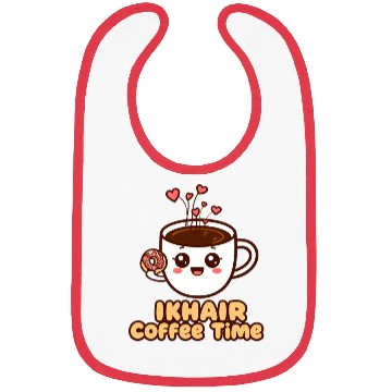 Discover Cute Heart-Embraced Coffee Mug Design Bibs