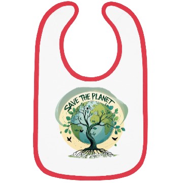 Discover Earth Tree Save the Planet Illustration Bibs