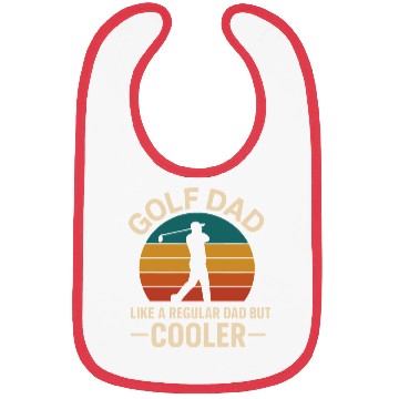 Discover Golf Dad Sunset Silhouette Design Bibs