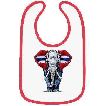 Discover Thailand Elephant Red White Blue National Flag Cul Bibs