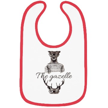 Discover Graphic Deer with Glasses and Striped Sweater Bibs