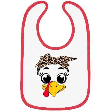Discover Leopard Print Headscarf Duck Face Bibs