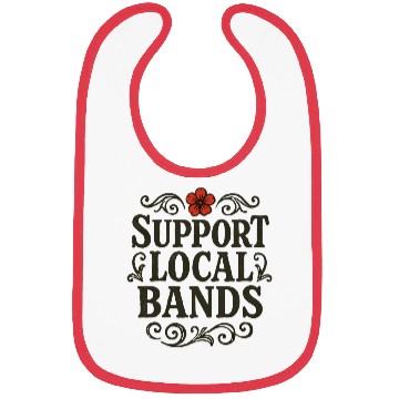 Discover Support Local Music Band Illustration Bibs